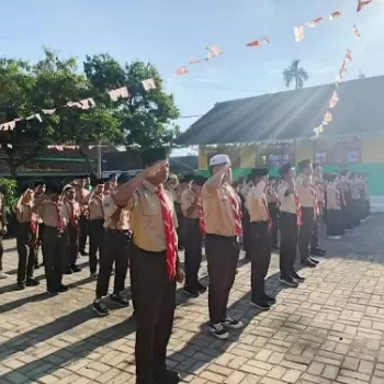 Upacara Hari Pramuka 2025 di SMK NU 03 Bondowoso Berlangsung