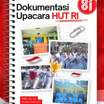 Upacara Bendera HUT ke-81 Kemerdekaan RI di SMK NU 03 Bondow
